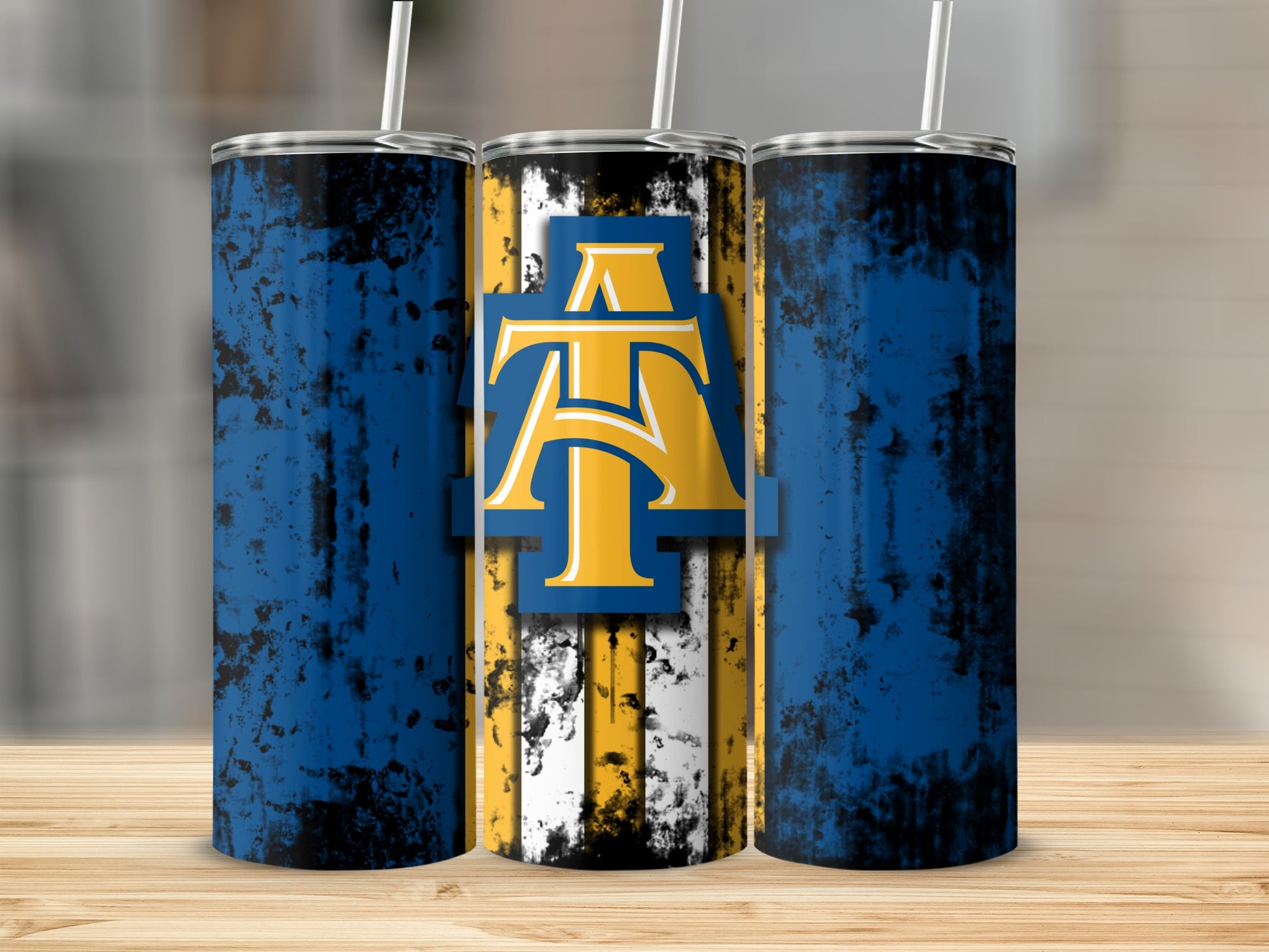 Grunge Style A&T Logo Design Tumbler Product