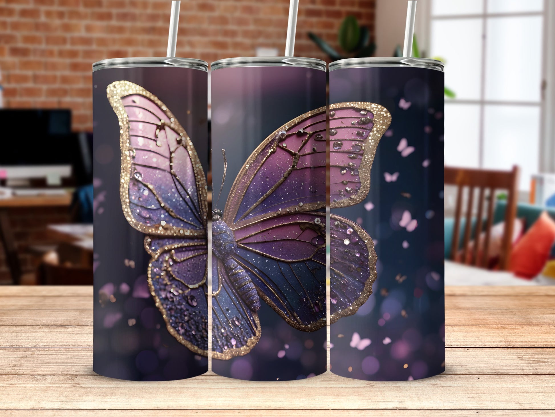 Glitter Purple Blue Butterfly Shimmering Elegance product type