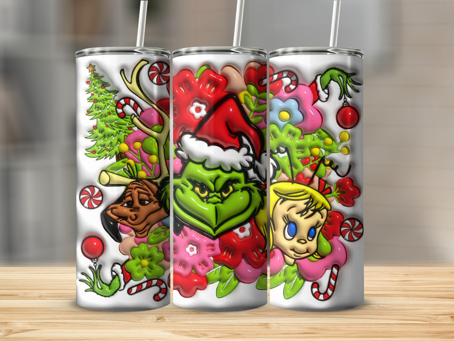 Christmas Holiday Characters Themed Tumbler Cup