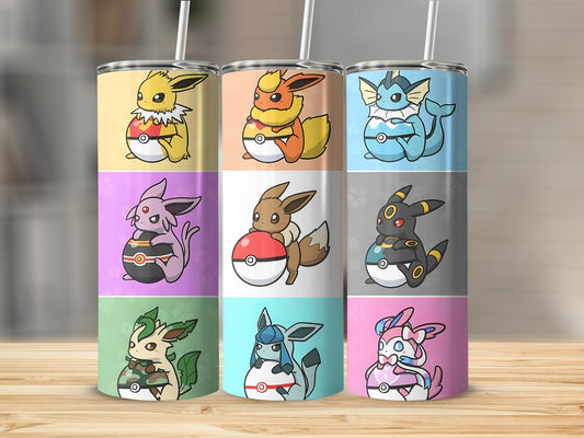 Eeveelution Characters Design Insulated Tumbler
