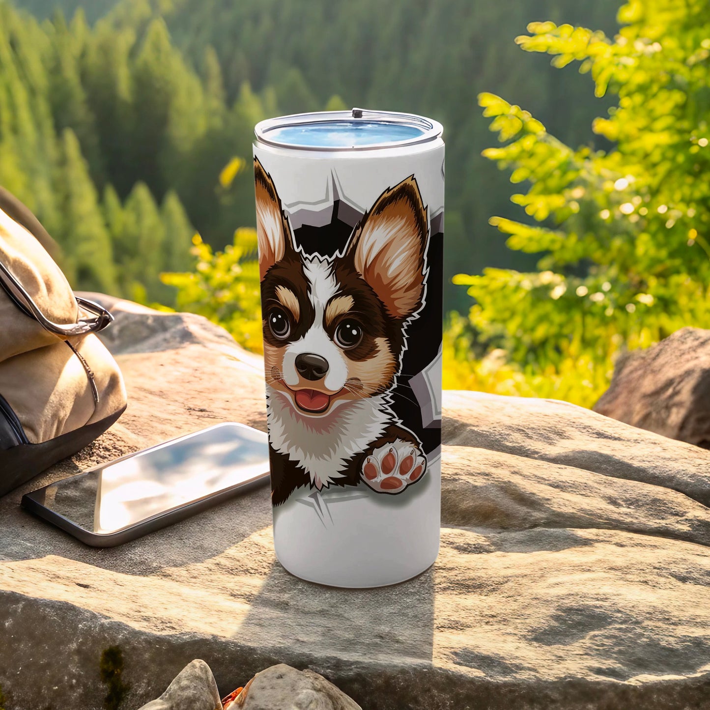 Cute Corgi Puppy Breakthrough Artwork Tumbler product type