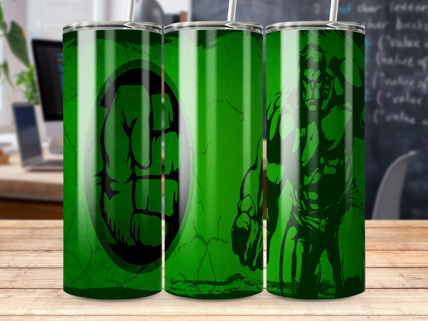Hulk Background Design Tumblers