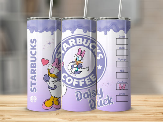 Starbucks Coffee Daisy Duck Custom Drink Tumbler