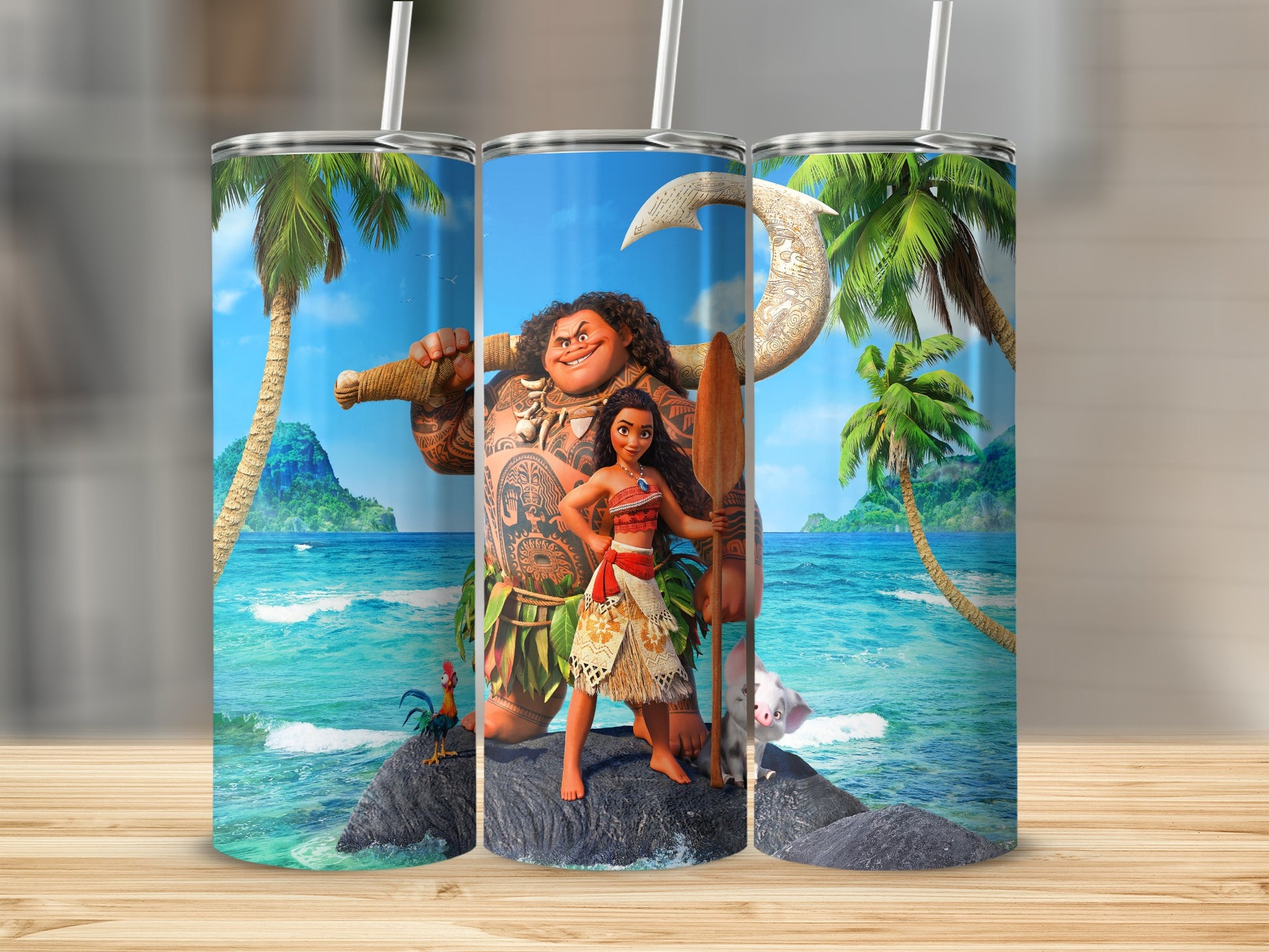 Tropical Island Adventure Tumbler Drinkware Flask