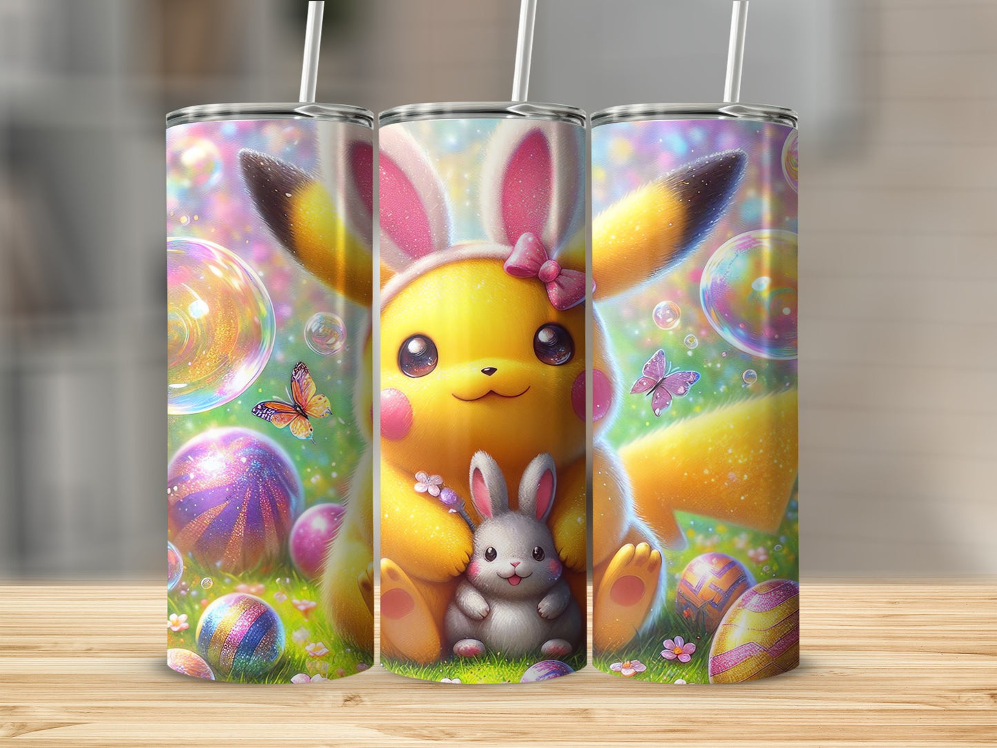 Whimsical Pikachu Bunny Easter Eggs Springtime product type