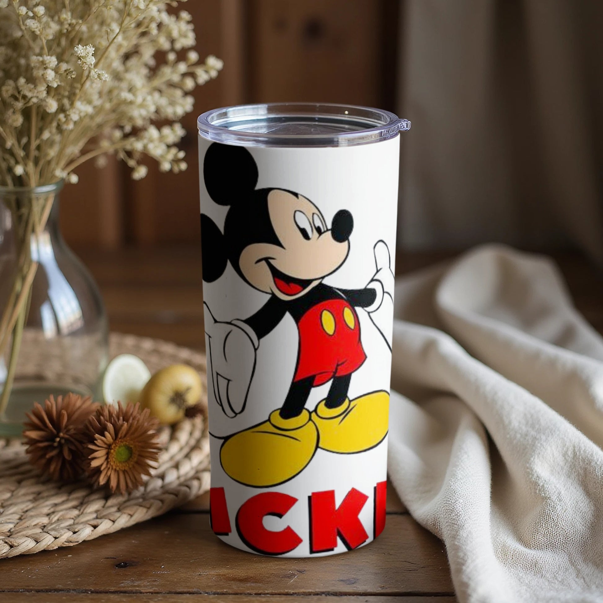 Mickey Mouse Tumbler with Classic Cartoon Character