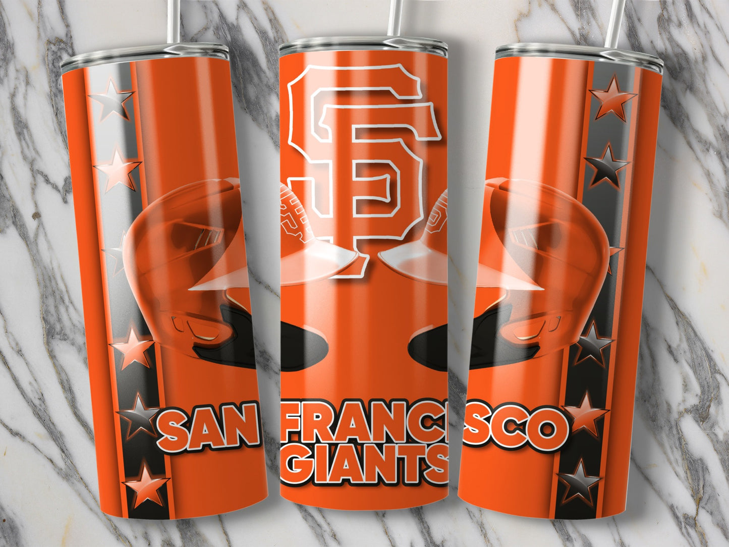 San Francisco Giants Baseball Helmets with Stars Tumblers