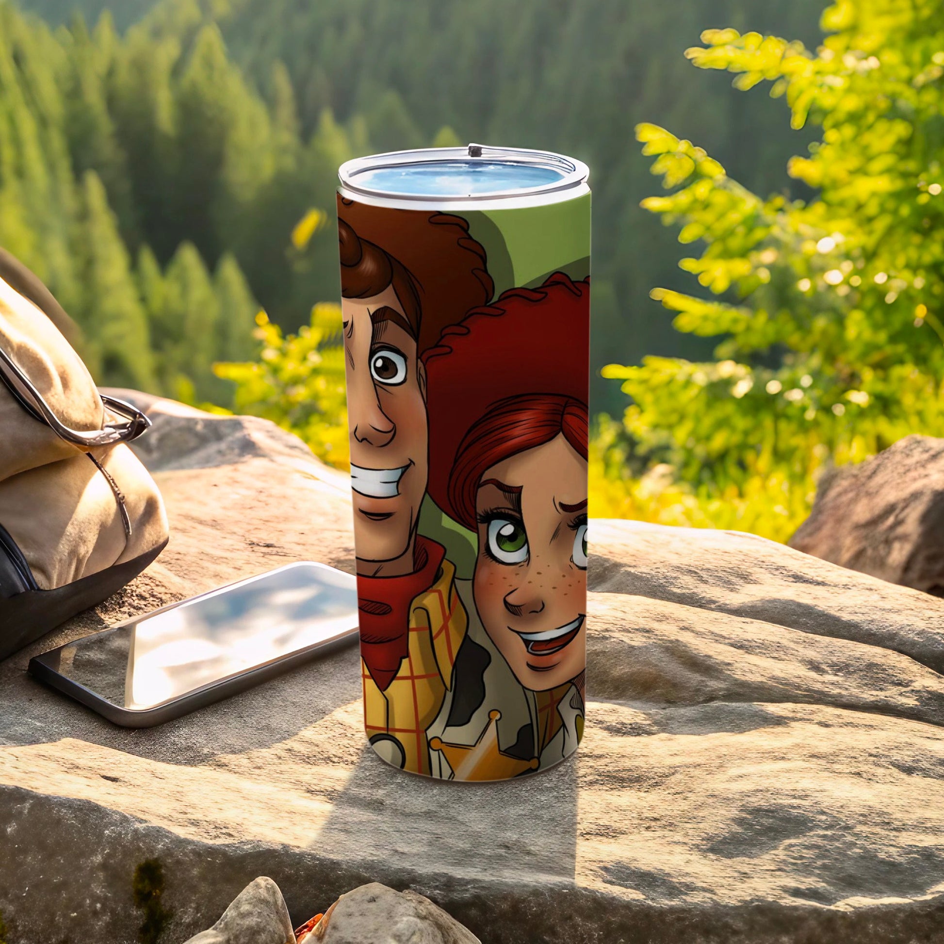Animated Character Themed Travel Tumbler for Outdoor Use