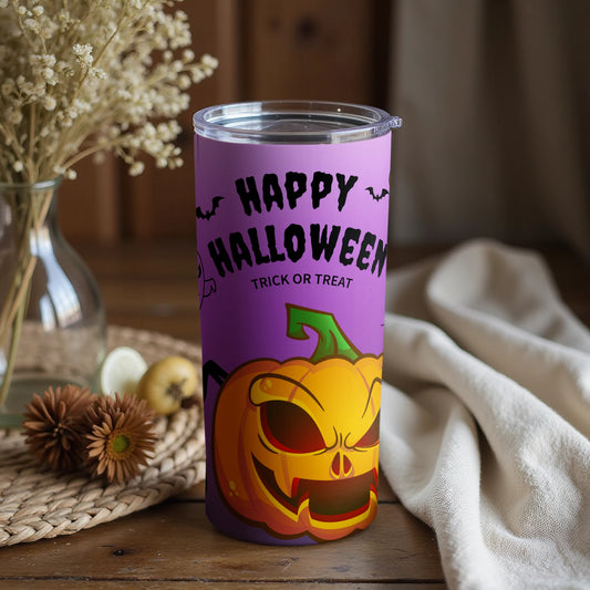 Happy Halloween Trick or Treat Pumpkin Cup Tumbler