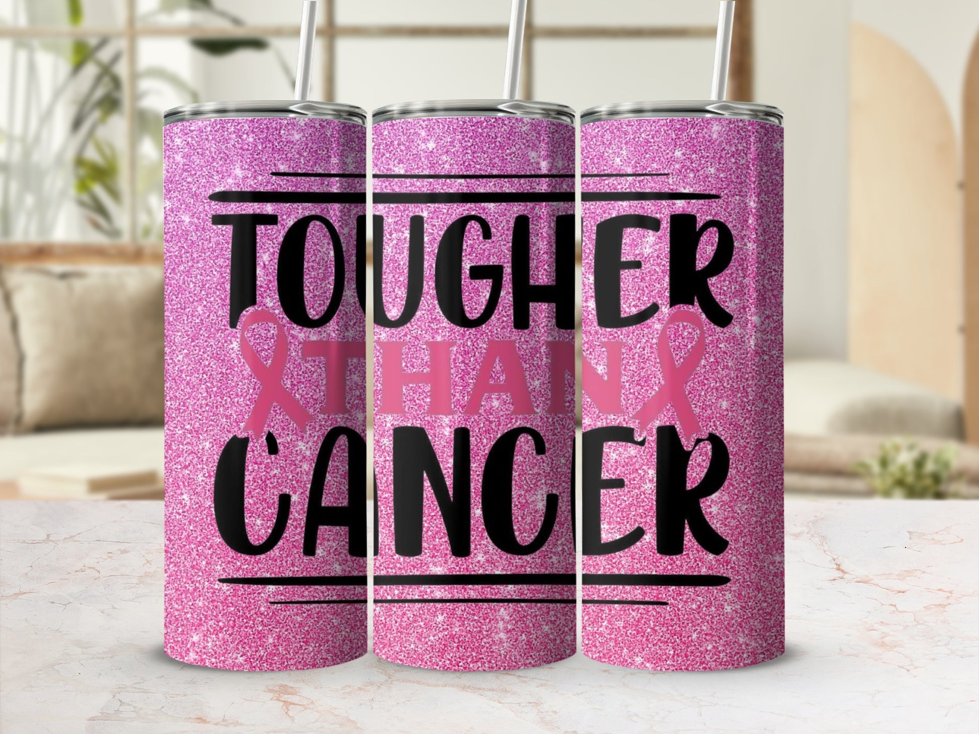 Tougher Than Cancer Motivational Tumbler Product