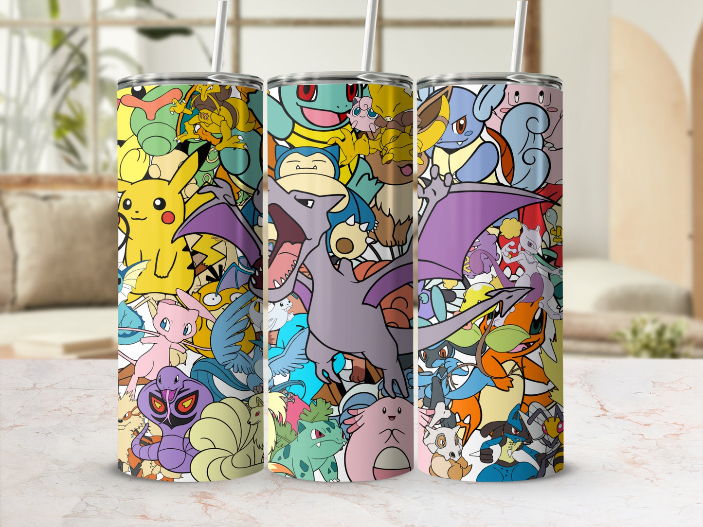 Colorful Cartoon Characters Insulated Tumbler Cup