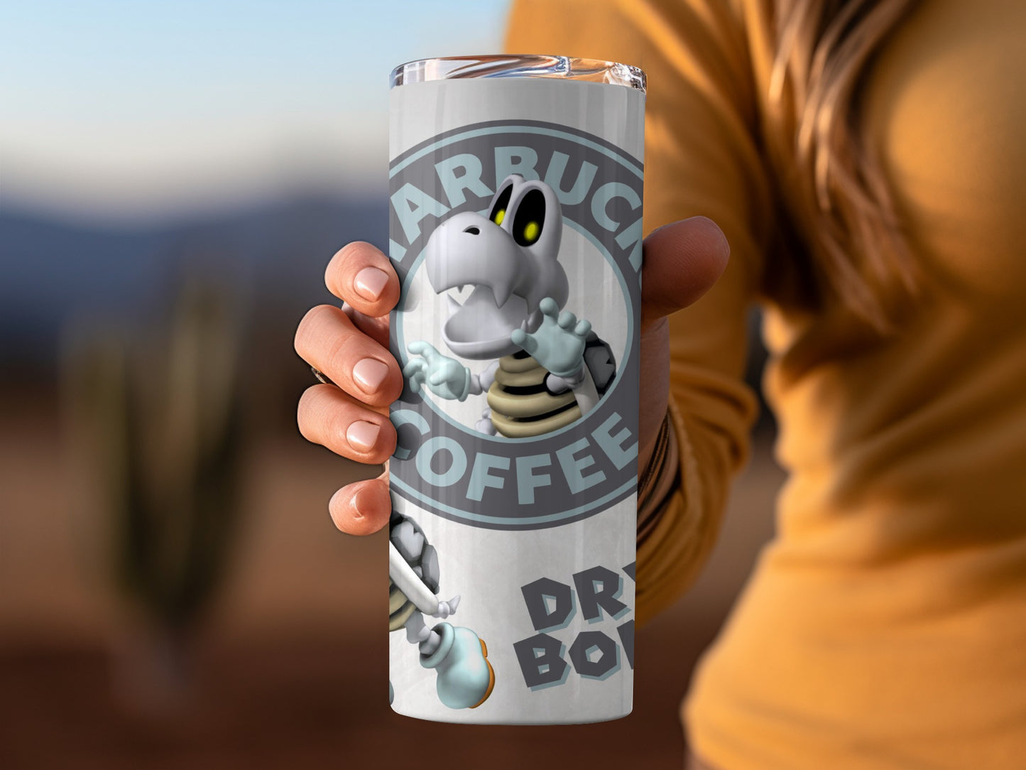 Starbucks Coffee Dr Bones Skeleton Tumbler Design