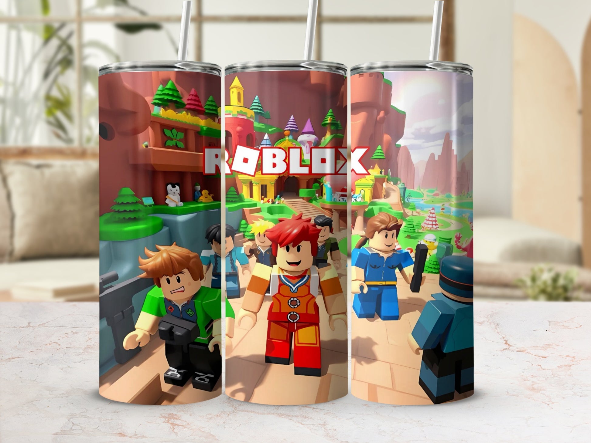 Roblox game theme stainless steel tumbler cup