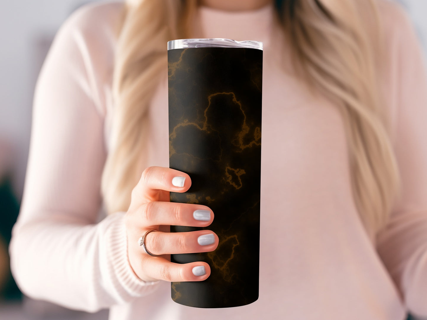 Dark Background Brown Lines For Unique Design Tumblers