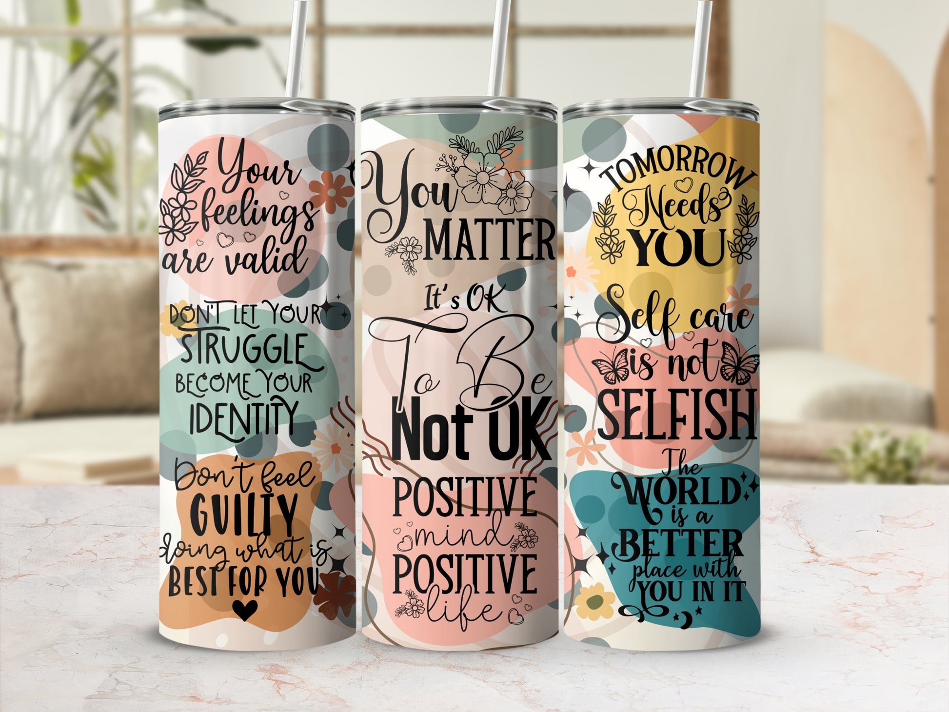 Inspirational Quotes Design Motivational Message Tumbler