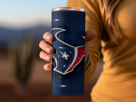 Houston Texans Football Team Logo in 3D Look Tumblers