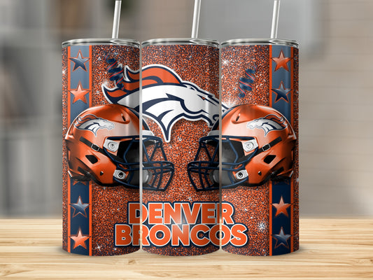 Denver Broncos Football Helmets With Logo Design Tumblers