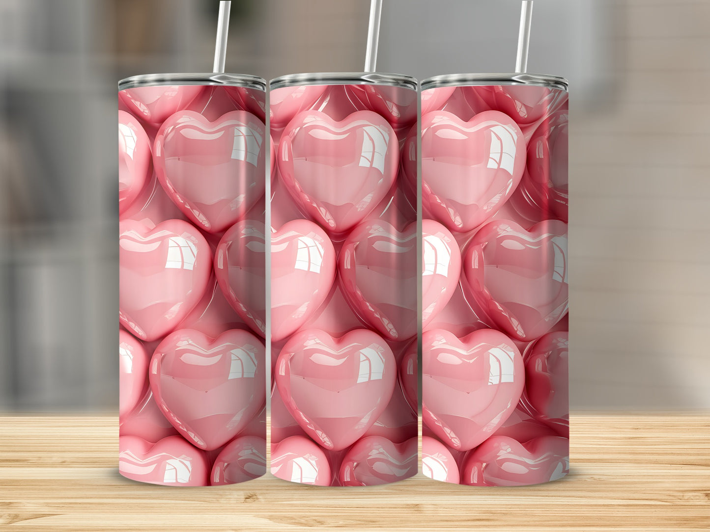 Romantic Aesthetic Pink Hearts Pattern Design product type