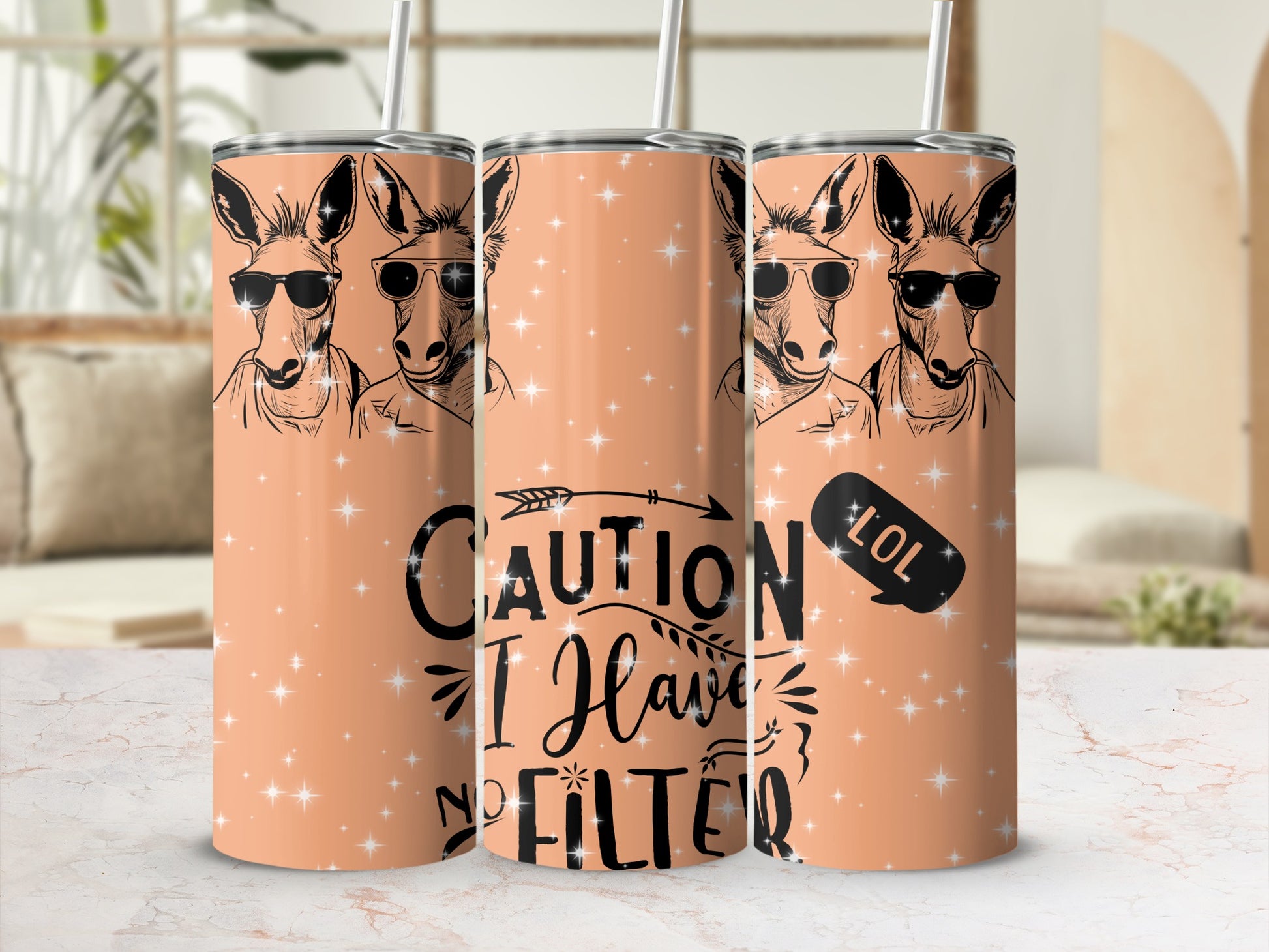 Funny Cute Kangaroo Design LOL Tumbler Insulated Cup