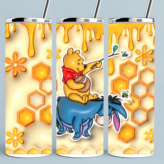 Winnie The Pooh and Eeyore 3D Tumbler