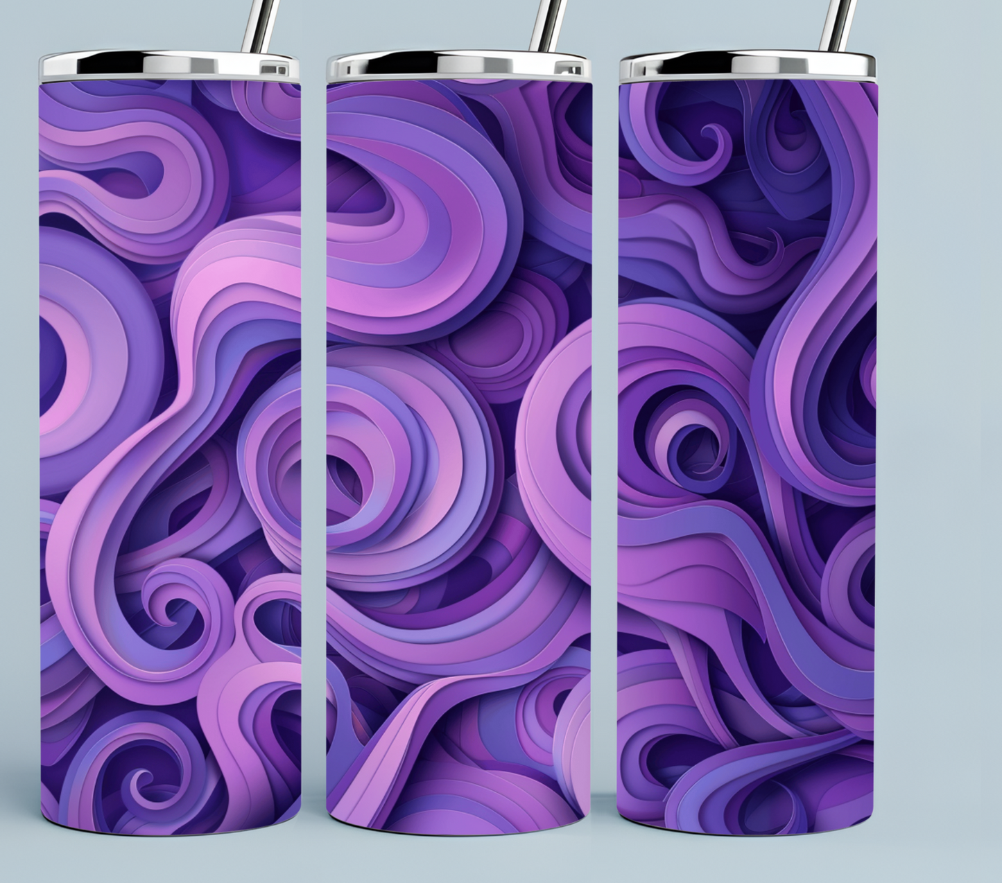Vibrant Shades of Purple swirls Tumbler