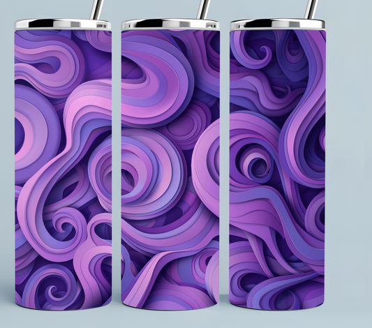 Vibrant Shades of Purple swirls Tumbler