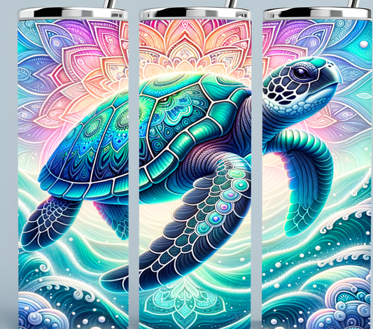 Pastel turtle tumbler