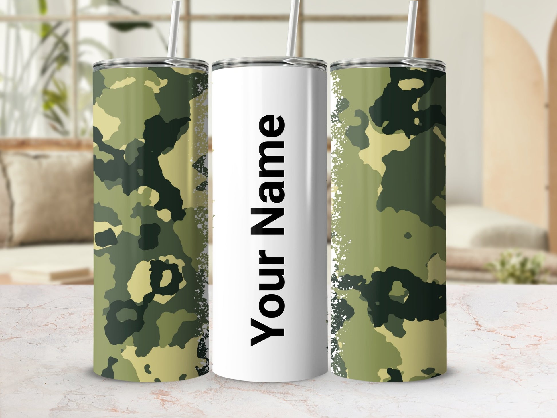 Customized Camouflage Design Insulated Tumbler
