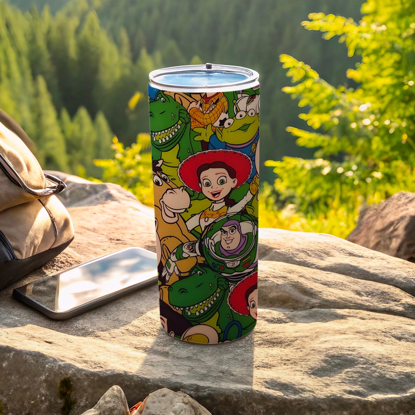 Colorful Cartoon Character Tumbler for Outdoor Adventures