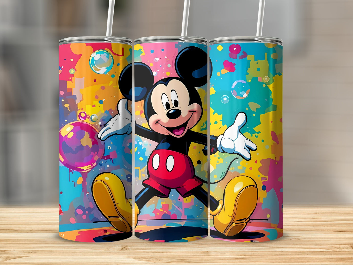 Colorful Cartoon Character Designed Tumbler with Straw