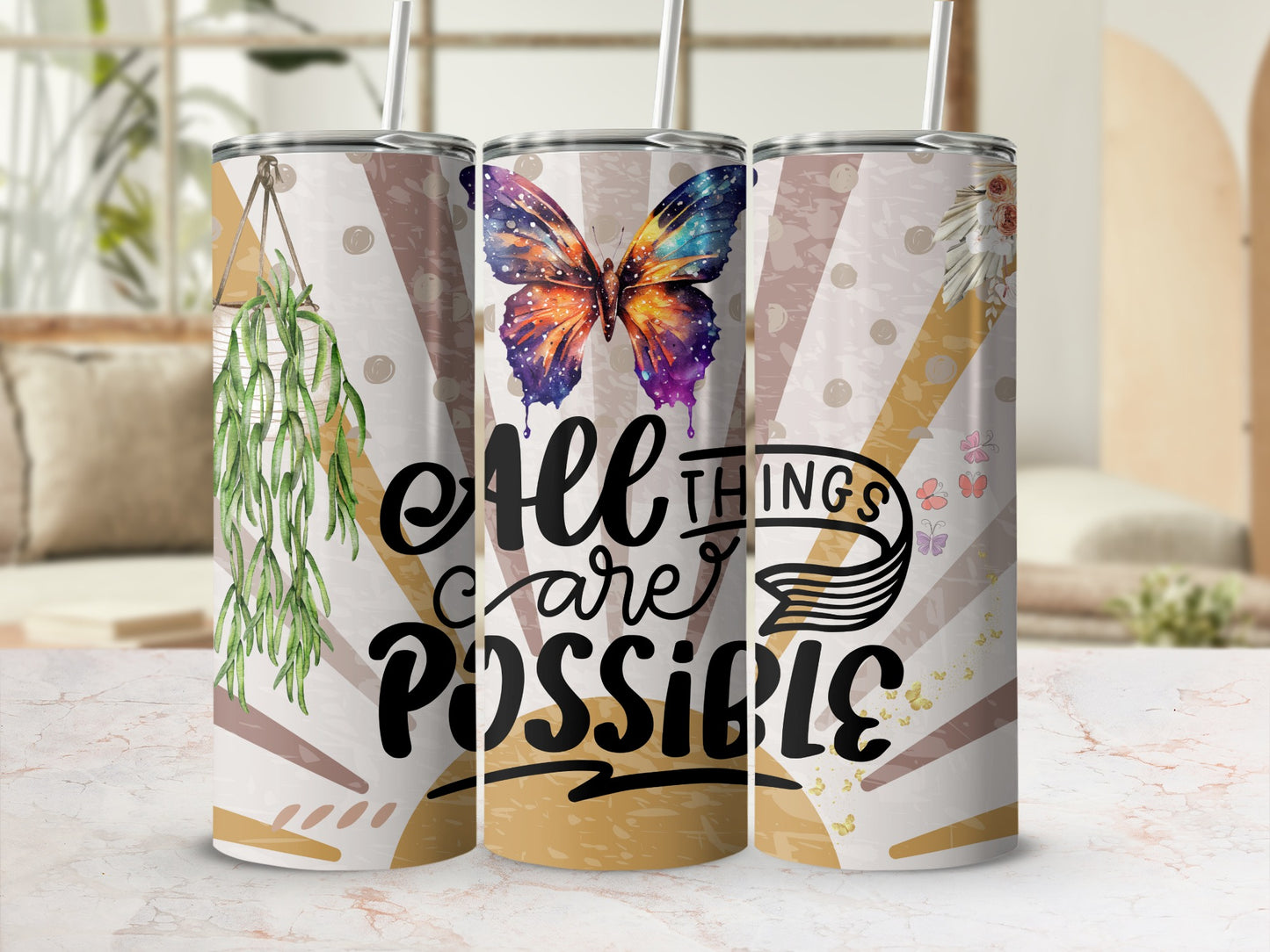 Inspirational All Things Are Possible Tumbler