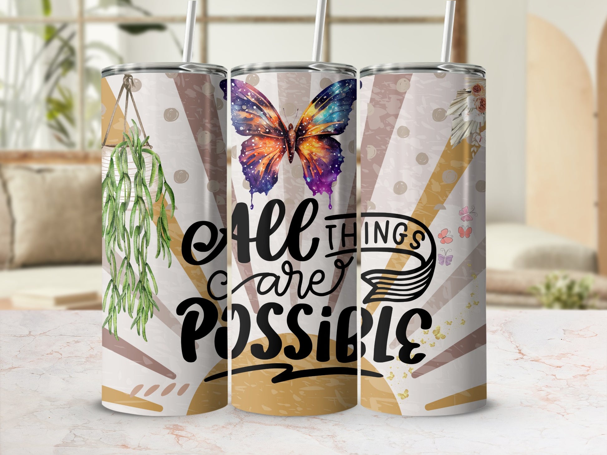Inspirational All Things Are Possible Tumbler