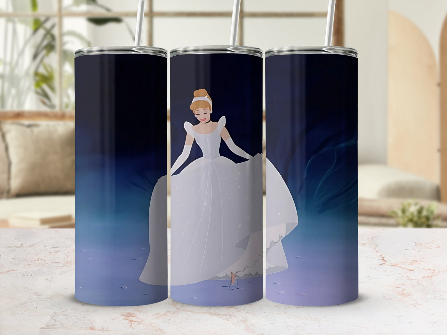 Cinderella Character Design Tall Tumbler for Drinks