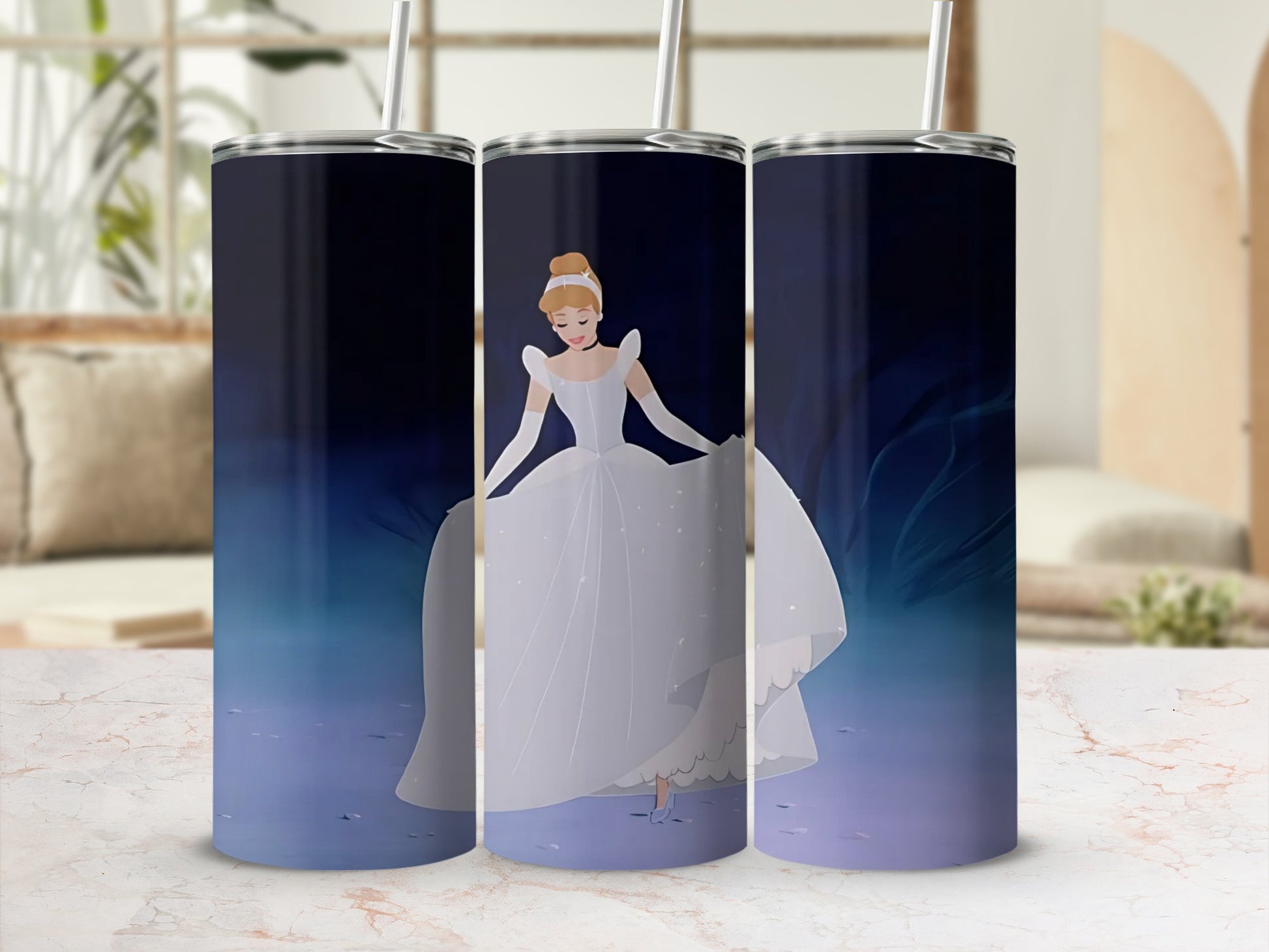 Cinderella Character Design Tall Tumbler for Drinks
