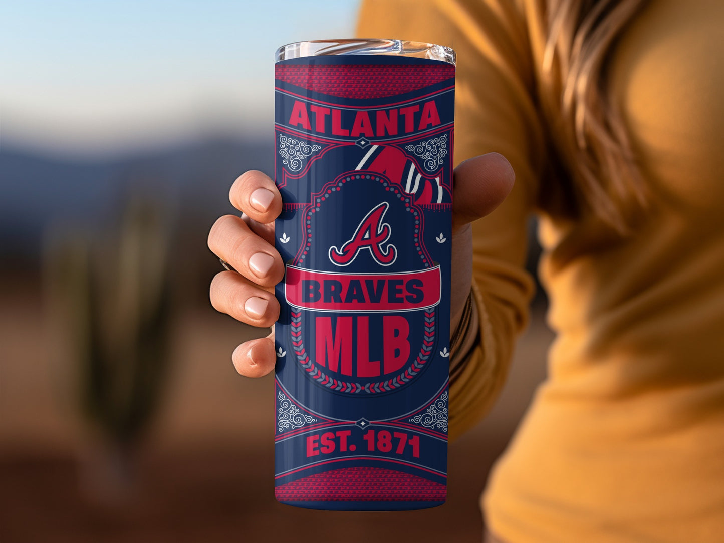 Atlanta Braves MLB Est 1871 Design Art Print Tumbler
