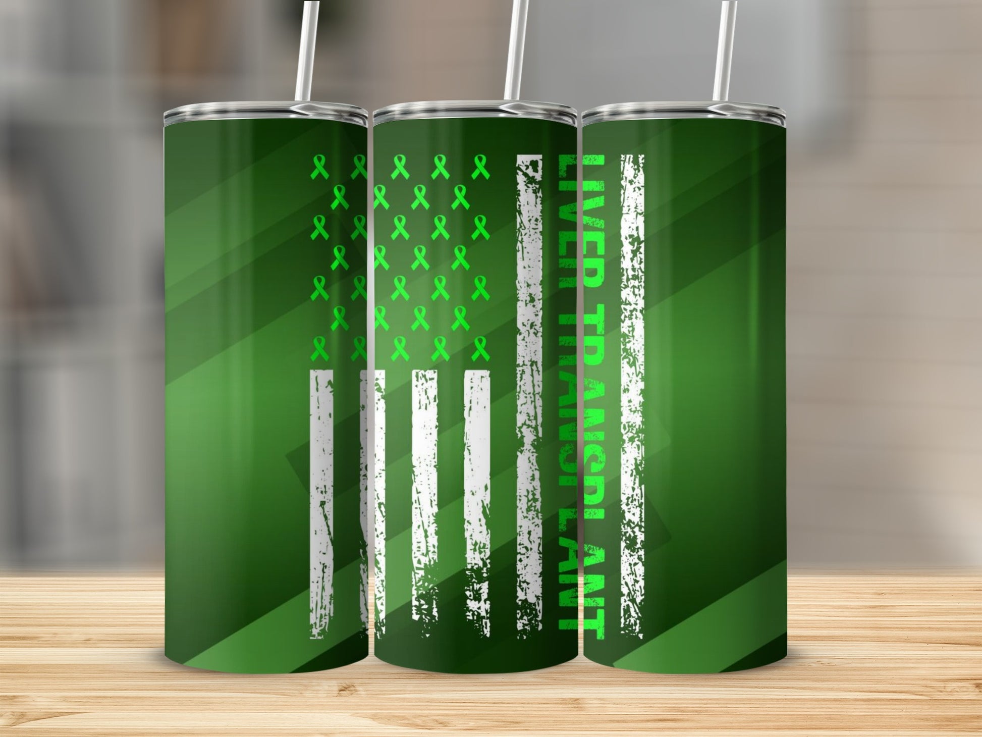 Liver Transplant Awareness Green Tumbler