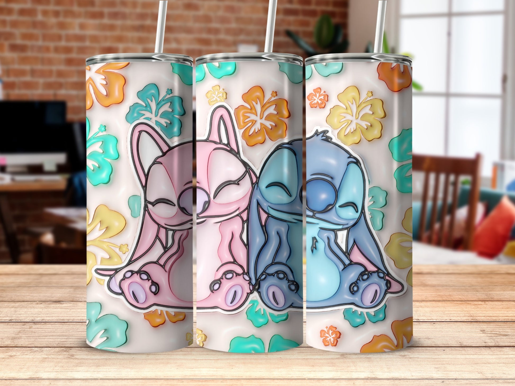 Cute Floral Cartoon Tumbler for Hot and Cold Drinks
