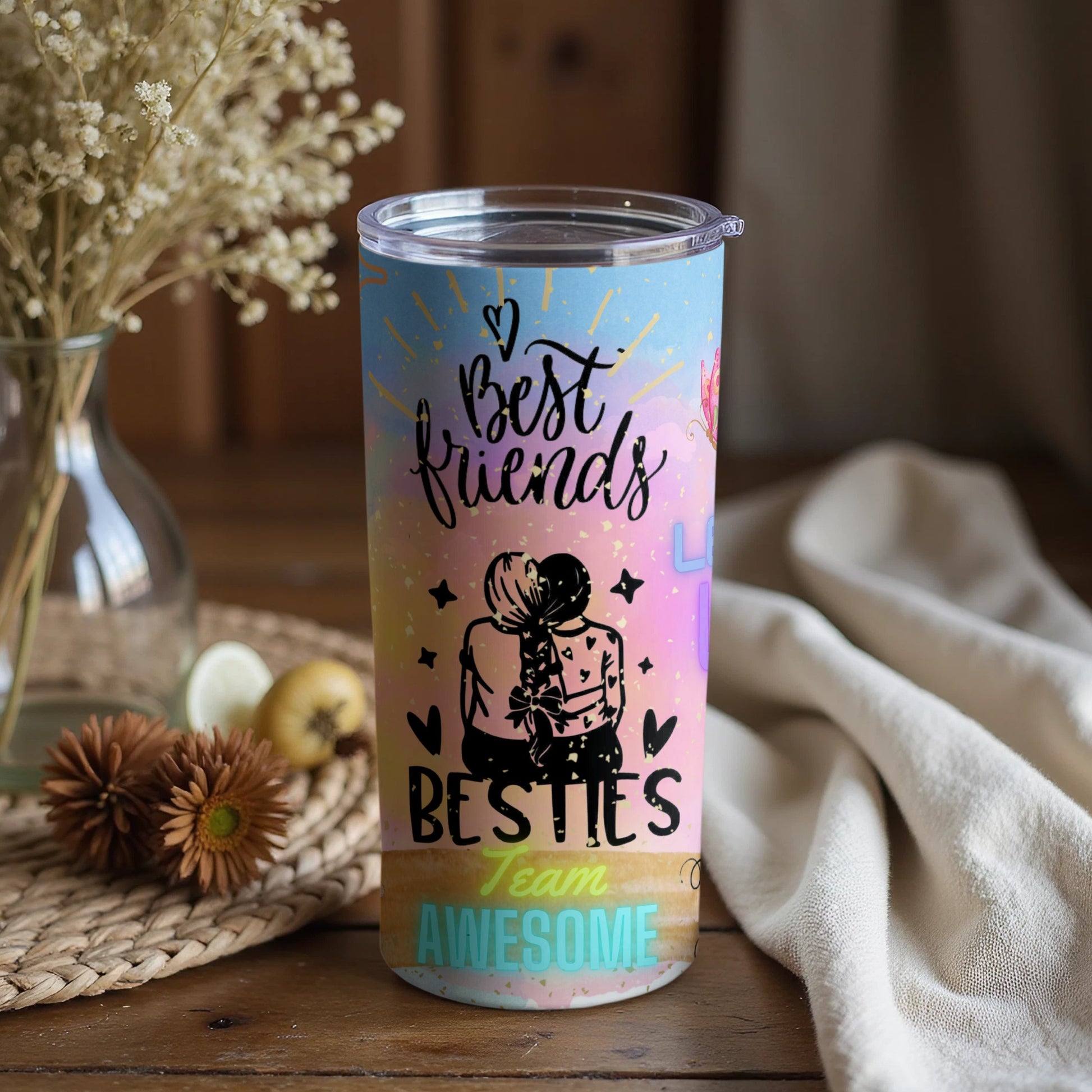 Best Friends Besties Team Awesome Tumbler