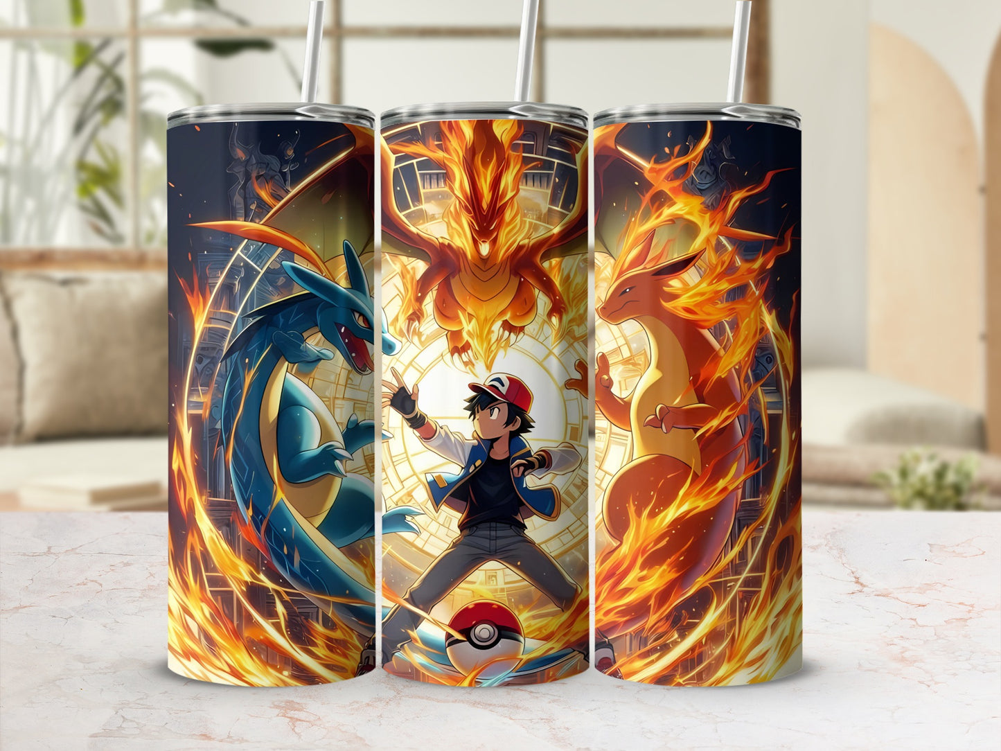 Dragon Battle Design Stainless Steel Tumbler