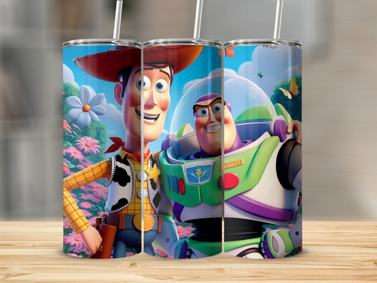 Colorful Woody and Buzz Design Insulated Tumbler