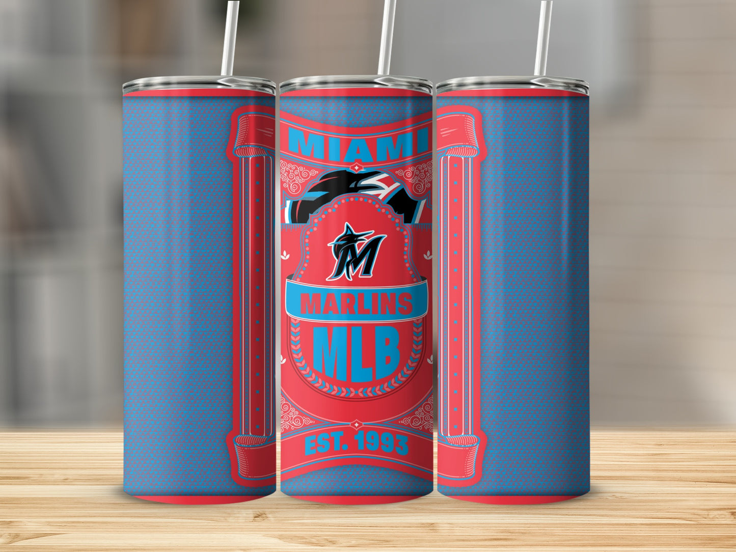 Miami Marlins MLB Established 1993 Unique Design Tumbler