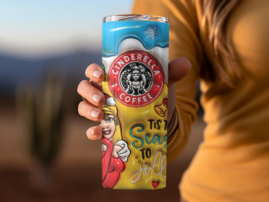 Cinderella Coffee To The Season To Jolly travel mug