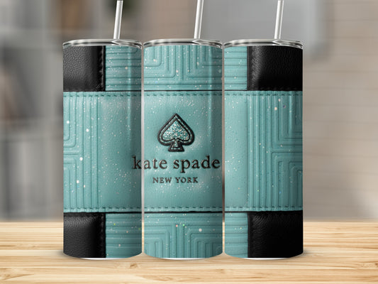 Kate Spade Inspired New York Turquoise Pattern Detail Tumblers