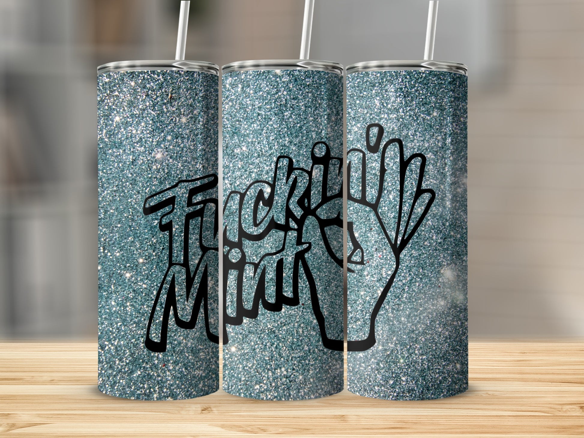 Fuckin Mint Glittery Wrap Insulated Tumbler Cup