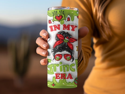 In My Grinch Era Holiday Tumbler Cup Christmas Gift