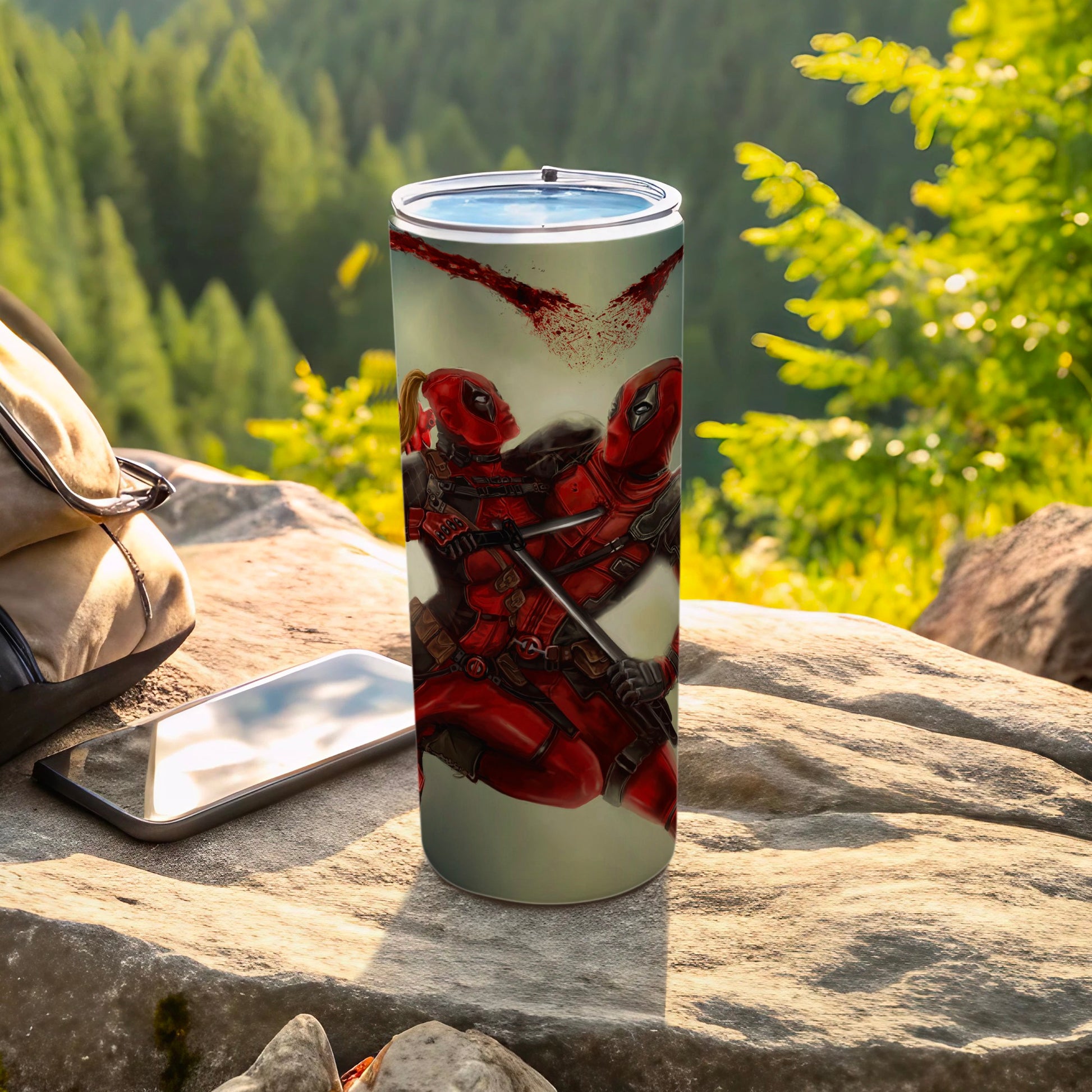 Deadpool Lady Deadpool Blood Splatter Art Tumbler product type