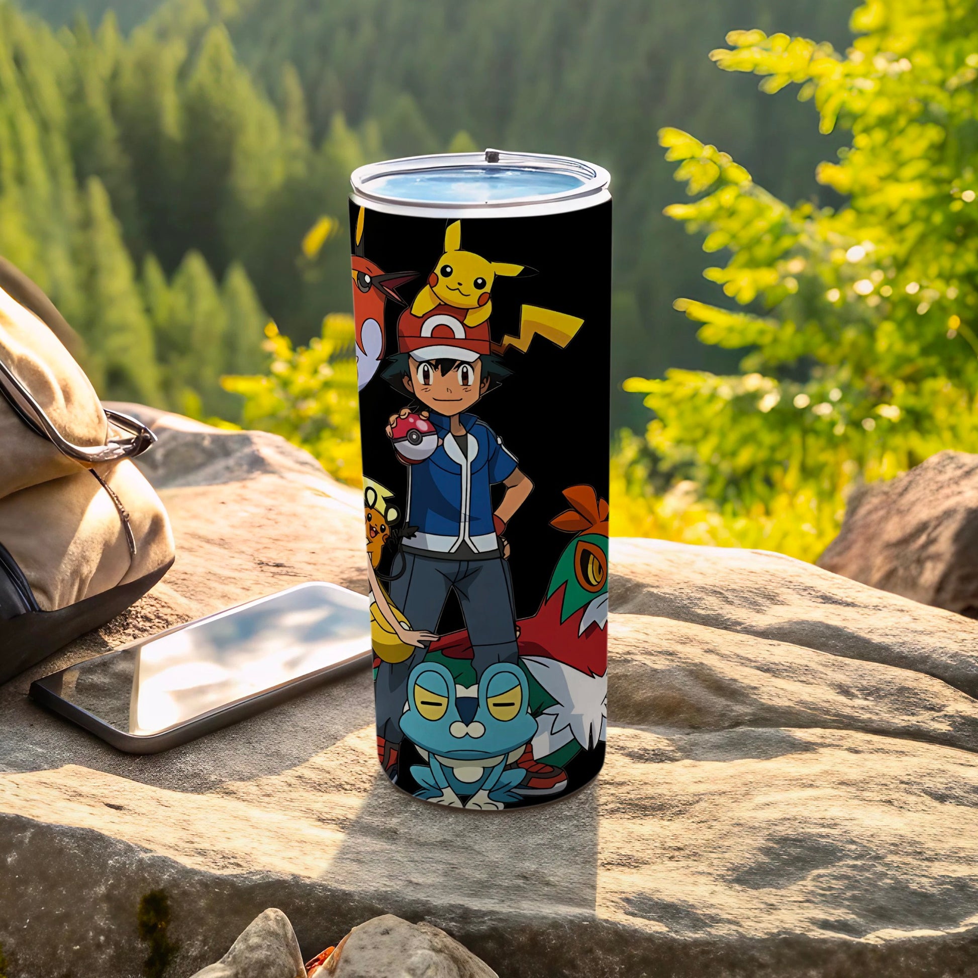 Ash and Pikachu with Friends Adventure Tumbler