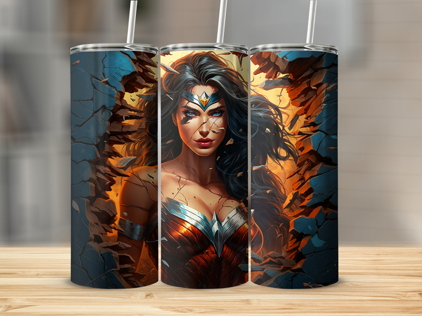 Wonder Woman heroic drinkware with vibrant design