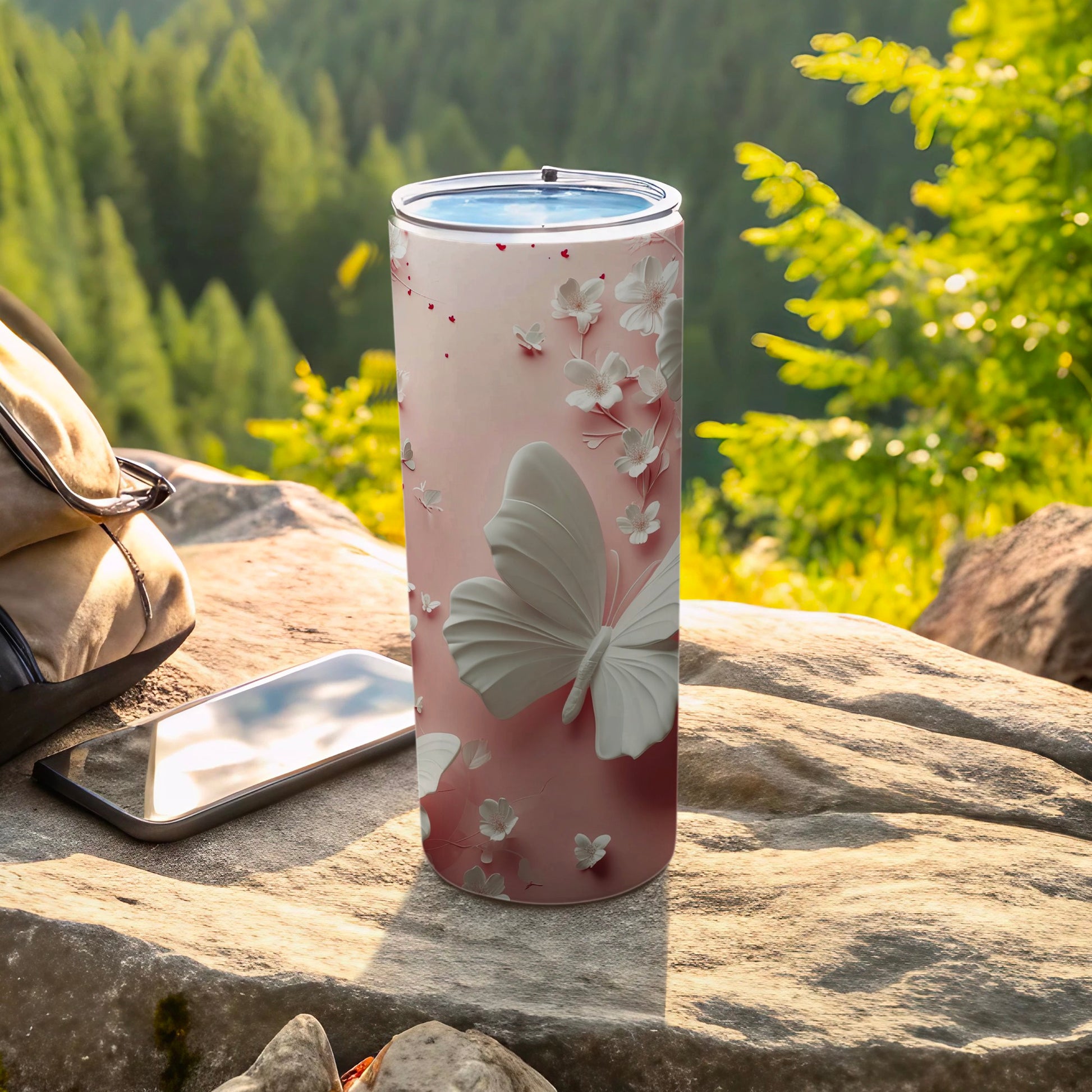 Pink Butterfly Floral Embossed Design product type