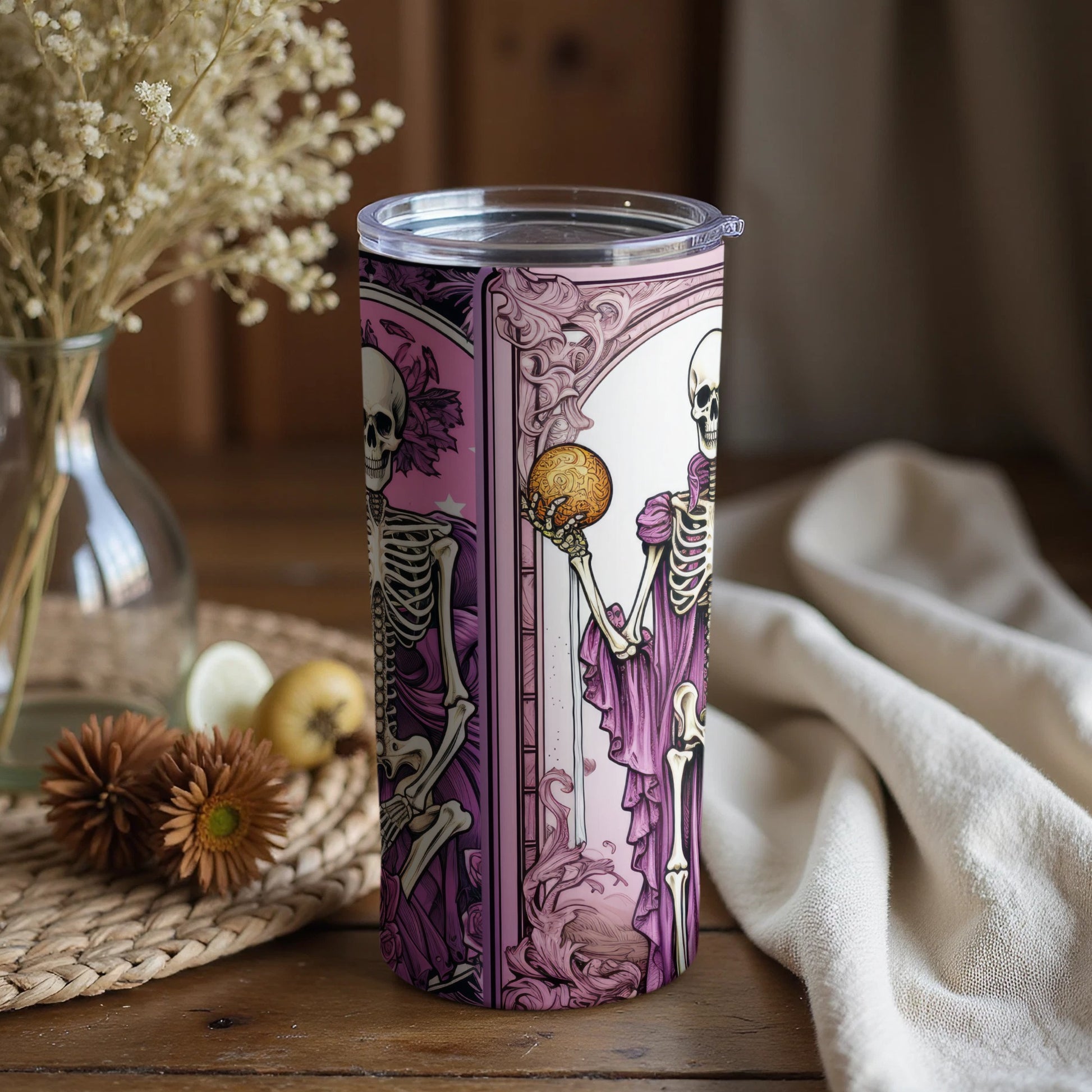 Gothic Skeletons Artwork Tumbler for Beverages